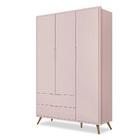 Guarda Roupa Infantil Old Clean Roupeiro Para Criança Rosê