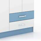 Guarda-roupa Infantil Pitica 3pt Branco E Azul
