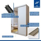 Guarda Roupa Infantil Premium Arabella 138cm Com Espelho 2 Po