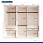Guarda Roupa Infantil Premium Thalia 205,9cm 3 Portas 4 Gavet