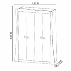 Guarda-roupa Infantil Princesas Disney Star 4 Portas Rosa E B