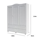 Guarda-roupa Infantil Provençal 3 Portas Paris Branco