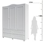 Guarda-roupa Infantil Provençal 3 Portas Paris Branco