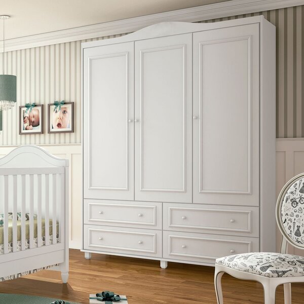 Guarda-roupa Infantil Provençal 3 Portas Paris Branco | Leroy Merlin