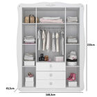 Guarda Roupa Infantil Provence Clean 4 Portas Branco - Pura M