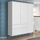 Guarda Roupa Infantil Retrô Alice 3 Portas E 2 Gavetas - Pr B