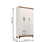 Guarda-roupa Infantil Retrô Ester – Carolina Baby - Branco /