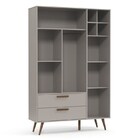 Guarda Roupa Infantil Retrô Glass 3 Portas Cinza/eco Wood - M