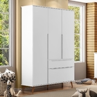 Guarda Roupa Infantil Retrô Melinda 3 Portas Banco Phoenix