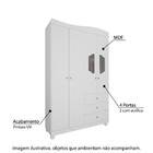 Guarda Roupa Infantil Riso Com 4 Portas - Branco