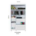 Guarda-roupa Infantil Selena 3 Pt 2 Gv Branco