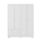 Guarda Roupa Infantil Shark 4 Portas 2 Gavetas Externas Branc