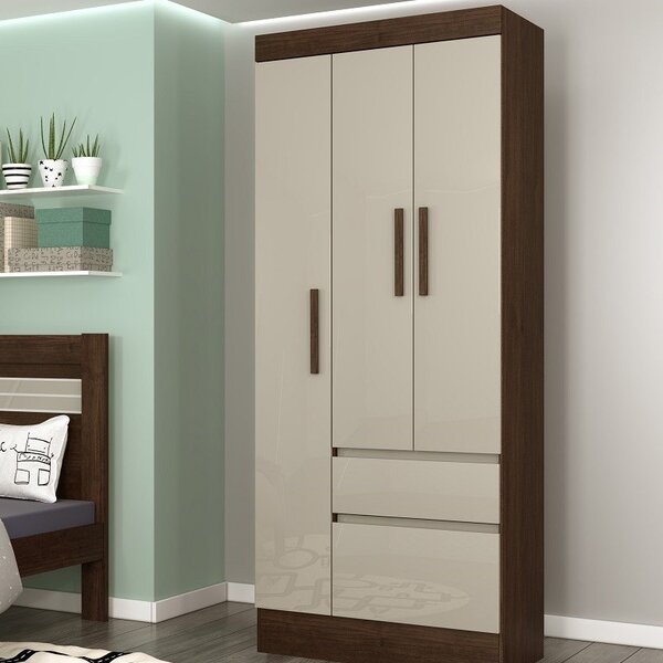 Guarda Roupa Infantil Solteiro 3 Portas 2 Gavetas Oregon Tcil