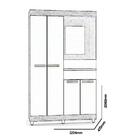 Guarda-roupa Infantil Solteiro 4 Portas 3 Gavetas