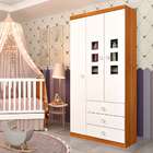 Guarda-roupa Infantil Sonic 3 Pt 3 Gv Cinamomo E Neve