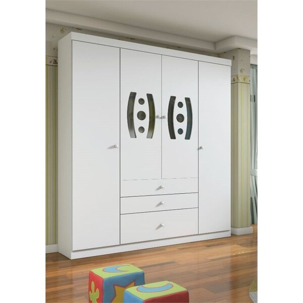 Guarda Roupa Infantil Sorriso Branco - Santos Andirá