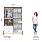 Guarda-roupa Infantil Ternura 4 Portas 2 Gavetas Branco/jequi