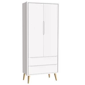 Foto de Guarda Roupa Infantil Theo 2 Portas Com Pés Madeira Natural -