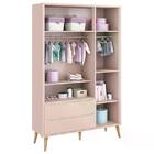 Guarda Roupa Infantil Theo 3 Portas Com Pés Madeira Natural -