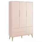 Guarda Roupa Infantil Theo 3 Portas Com Pés Madeira Natural -