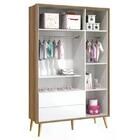 Guarda Roupa Infantil Theo 3 Portas Com Pés Madeira Natural -