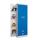 Guarda-roupa Infantil Trento 2 Portas 2 Gavetas Branco/azul B