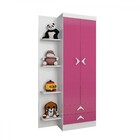 Guarda-roupa Infantil Trento 2 Portas 2 Gavetas Branco/rosa B