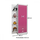 Guarda-roupa Infantil Trento 2 Portas 2 Gavetas Branco/rosa B