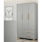 Guarda Roupa Infantil Vintage Com 3 Portas E 2 Gavetas - Cin