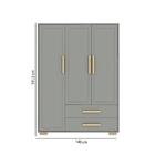 Guarda Roupa Infantil Vintage Com 3 Portas E 2 Gavetas - Cin