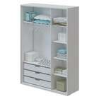 Guarda-roupa Infantil Wood 3 Pt 3 Gv Branco E Carvalho Treviso