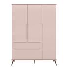 Guarda Roupa Infanto Juvenil 100% 3 Portas Rose