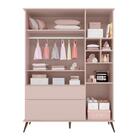 Guarda Roupa Infanto Juvenil 100% 3 Portas Rose