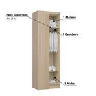 Guarda Roupa Infinity Canto Reto Com 1 Porta Marrom