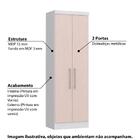 Guarda Roupa Infinity Com 2 Portas Branco Rosa