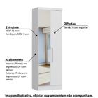 Guarda Roupa Infinity Com 2 Portas E Espelho Branco