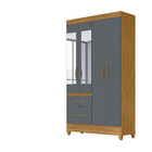Guarda Roupa Irene 4 Portas Freijó Cinza Tana Decor