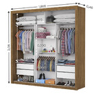 Guarda Roupa Isabela Casal 3 Portas De Correr Com Espelho Lux