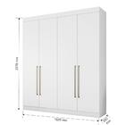 Guarda Roupa Itaguara 4 Portas 3 Gavetas Puxador De Aluminio