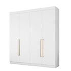 Guarda Roupa Itaguara 4 Portas 3 Gavetas Puxador De Aluminio