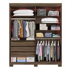 Guarda Roupa Itaguara 4 Portas 3 Gavetas Puxador De Aluminio