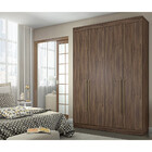 Guarda Roupa Itaguara 4 Portas 3 Gavetas Puxador De Aluminio