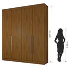 Guarda Roupa Itaguara 4 Portas 3 Gavetas Puxador De Aluminio