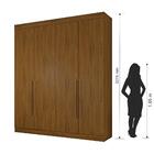 Guarda Roupa Itaguara 4 Portas 3 Gavetas Puxador De Madeira