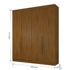 Guarda Roupa Itaguara 4 Portas 3 Gavetas Puxador De Madeira