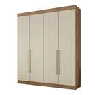 Guarda Roupa Itaguara 4 Portas Pux Alumi Amêndoa Off White