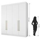 Guarda Roupa Itaguara 4 Portas Pux Alumi Branco