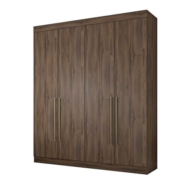 Guarda Roupa Itaguara 4 Portas Pux Alumi Café Wood
