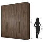 Guarda Roupa Itaguara 4 Portas Pux Alumi Café Wood