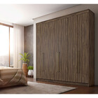 Guarda Roupa Itaguara 6 Portas 4 Gavetas Puxador De Alumínio